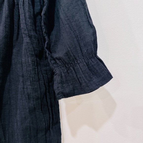 Bonpoint Kids little girls 100% cotton lace Peter pan collar black Dress NEW - Picture 6 of 9